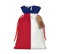 GaxfjRu Bolsa de arpillera con estampado de la bandera del estado de Texas, regalos de fiesta de Navidad, bolsa de regalo para regalos, varios tamaños (S, M)