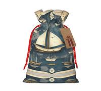 GaxfjRu Bolsa de arpillera con estampado de mapa de velero náutico, regalos de fiesta de Navidad, bolsa de regalo para regalos, varios tamaños (S, M)