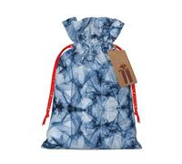 GaxfjRu Bolsa de arpillera con estampado de mármol azul oscuro, regalos de fiesta de Navidad, bolsa de regalo para regalos, varios tamaños (S, M)