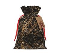GaxfjRu Bolsa de arpillera con estampado de mármol dorado, regalos de fiesta de Navidad, bolsa de regalo para regalos, varios tamaños (S, M)