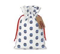 GaxfjRu Bolsa de arpillera con estampado de ojos malvados, regalos de fiesta de Navidad, bolsa de regalo para regalos, varios tamaños (S, M)