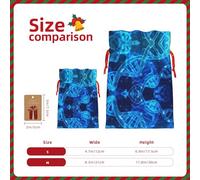 GaxfjRu Bolsa de arpillera con impresión fotográfica de cadena de ADN, regalos de fiesta de Navidad, bolsa de regalo para regalos, varios tamaños (S, M)