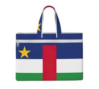 GaxfjRu Bolsa de lona para laptop con estampado de bandera de África Central, para mujer, bolsas de trabajo casuales para viajes, oficina, universidad