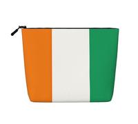 GaxfjRu Bolsa de maquillaje de viaje con estampado de bandera de Costa de Marfil, bolsa de aseo con cremallera, organizador de maquillaje para mujer, Negro -, Talla única