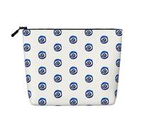 GaxfjRu Bolsa de maquillaje de viaje con estampado de ojos malvados, bolsa de aseo con cremallera, organizador de maquillaje para mujer, Negro -, Talla única