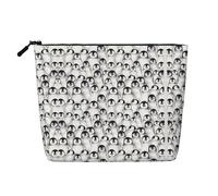 GaxfjRu Bolsa de maquillaje de viaje con estampado de pingüinos lindos y organizador de maquillaje para mujer, Negro -, Talla única