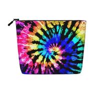 GaxfjRu Bolsa de maquillaje de viaje con estampado de tribu exótica, con cremallera, organizador de maquillaje para mujer, Negro -, Talla única