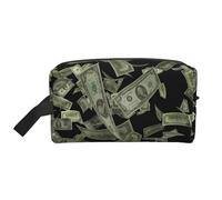 GaxfjRu Bolsa organizadora de cosméticos de viaje con diseño de signo de dólar, bolsa de maquillaje grande para mujeres, para cosméticos, artículos de tocador, Blanco, Talla única