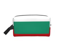GaxfjRu Bolsa organizadora de cosméticos de viaje con estampado de bandera búlgara, bolsa de maquillaje grande para mujer, para cosméticos, artículos de tocador, Blanco, Talla única