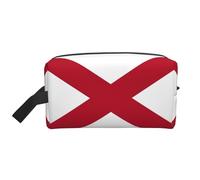 GaxfjRu Bolsa organizadora de cosméticos de viaje con estampado de bandera del estado de Alabama, bolsa de maquillaje grande para mujeres, para cosméticos, artículos de tocador, Blanco, Talla única