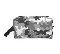 GaxfjRu Bolsa organizadora de cosméticos de viaje con estampado de camuflaje digital, bolsa de maquillaje grande para mujeres, para cosméticos, artículos de tocador, Blanco, Talla única