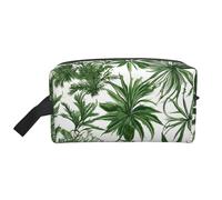 GaxfjRu Bolsa organizadora de cosméticos de viaje con estampado de hierbas y plantas herbáceas, bolsa de maquillaje grande para mujeres, para cosméticos, artículos de tocador, Blanco, Talla única