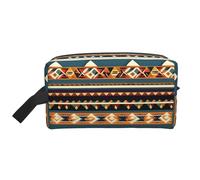 GaxfjRu Bolsa organizadora de cosméticos de viaje con estampado de nativos americanos, bolsa de maquillaje grande para mujeres, para cosméticos, artículos de tocador, Blanco, Talla única