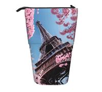 GaxfjRu Bolsa telescópica portátil con impresión de la Torre Eiffel de París, organizador con múltiples ranuras, para herramientas de escritura y accesorios