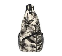 GaxfjRu Bolso cruzado con estampado botánico de hierbas florales para mujeres y hombres, bolsa bandolera para viajes, senderismo, mochila cruzada