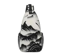 GaxfjRu Bolso cruzado con estampado de pintura de paisaje chino para mujeres y hombres, bolsa bandolera para viajes, senderismo, mochila cruzada