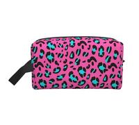 GaxfjRu Bonito organizador de cosméticos de viaje con estampado de leopardo, bolsa de maquillaje grande para mujeres, para cosméticos, artículos de tocador y accesorios, Blanco, Talla única