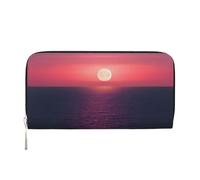 GaxfjRu Bright Moon at Sea - Cartera pequeña de piel con estampado hippie para mujer, tarjetero de crédito, monedero de bolsillo para mujer