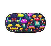 GaxfjRu Bright Mushrooms - Estuche para lápices con impresión artística de gran capacidad, organizador para el hogar, la universidad, la oficina, para adultos