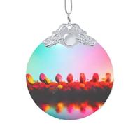 GaxfjRu Brillante y colorido arte de Navidad para decoración del hogar, colgante de árbol de Navidad para alegría navideña