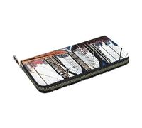 GaxfjRu Brooklyn Bridge - Cartera pequeña de piel con estampado de puente para mujer, monedero de bolsillo para mujer