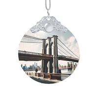 GaxfjRu Brooklyn Bridge S - Adornos de Navidad para decoración del hogar, colgante de árbol de Navidad para alegría navideña