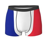 GaxfjRu Calzoncillos elásticos con estampado de bandera francesa para hombre, ropa interior de doble cara para uso diario, Negro, XXL