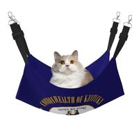 GaxfjRu Cama ajustable para gatos con bandera del estado de Kentucky, hamaca para ventana, acogedora cama de terciopelo para mascotas y descanso para gatitos