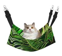 GaxfjRu Cama ajustable para gatos con diseño de palmera y hojas verdes, para ventana, acogedora cama de terciopelo para mascotas y descanso para gatitos