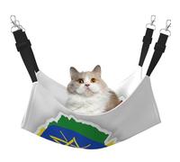 GaxfjRu Cama ajustable para gatos con mapa de la bandera de Etiopía, hamaca para ventana, acogedora cama de terciopelo para mascotas y descanso para gatitos