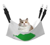 GaxfjRu Cama ajustable para gatos con mapa de la bandera de Sierra Leona, hamaca para ventana, acogedora cama de terciopelo para mascotas y descanso para gatitos