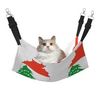 GaxfjRu Cama ajustable para gatos con mapa de la bandera del Líbano, hamaca para ventana, acogedora cama de terciopelo para mascotas y descanso para gatitos