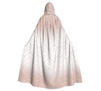 GaxfjRu Capa con capucha con bonito patrón brillante, corta medieval con capucha, disfraz de Halloween de longitud completa para mujeres y hombres, color negro