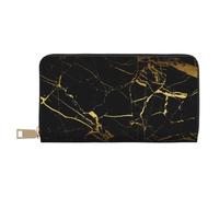GaxfjRu Cartera de cuero para mujer, con fondo negro y dorado, organizador de gran capacidad con soporte para chequera, cartera plegable para mujer, color blanco, talla única, clásica, White, Talla