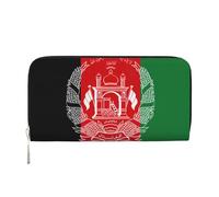 GaxfjRu Cartera larga de piel con estampado de bandera de Afganistán para hombre, estilo vintage, tarjetero para tarjetas de crédito