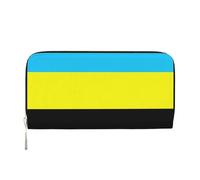 GaxfjRu Cartera larga de piel con estampado de bandera del Sultanato de Buronga, para hombre, estilo vintage, tarjetero para tarjetas de crédito