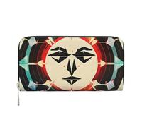 GaxfjRu Cartera pequeña de cuero con estampado de flechas de caza, triángulos, ciervos, para mujer, tarjetero de crédito, monedero de bolsillo para mujer