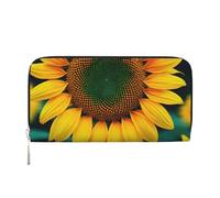 GaxfjRu Cartera pequeña de cuero con estampado de girasol arcoíris para mujer, tarjetero de crédito para mujer, monedero de bolsillo para mujer