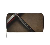 GaxfjRu Cartera pequeña de piel con estampado de espada samurái japonesa para mujer, tarjetero de crédito para mujer, monedero de bolsillo para mujer