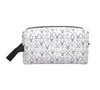GaxfjRu Caza Flechas Triángulos Impresión Ciervo Bolsa Cosmética de Viaje Organizador Grande Bolsa de Maquillaje Mujeres para Cosméticos Artículos de tocador Accesorios, Blanco, Talla Única, Color