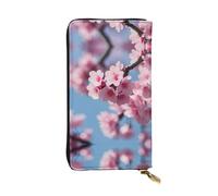 GaxfjRu Cherry Blossoms - Cartera para mujer, compacta y segura, con compartimento con cremallera, tamaño pequeño, Negro -, Talla única, Classic