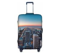 GaxfjRu Chicago Illinois Usa 1 funda personalizada para equipaje, aprobada por la TSA, fundas de maleta para equipaje de 28 pulgadas, funda de maleta grande, Blanco, M