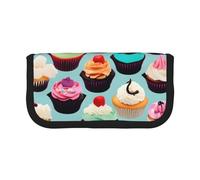 GaxfjRu Colorful Cupcakes - Estuche de lona para lápices, almacenamiento organizado para picnics y uso diario, bolsa de maquillaje, soporte para lápices