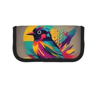 GaxfjRu Colorido pájaro lindo lunares estuche organizador almacenamiento para picnics y uso diario bolsa de maquillaje, soporte para lápices