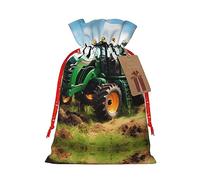 GaxfjRu Company Farm - Bolsa de arpillera con estampado de tractor de granja, regalos de fiesta de Navidad, bolsa de regalo para regalos, varios tamaños (S, M)