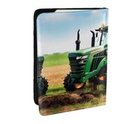 GaxfjRu Company Farm Tractor - Funda para pasaporte con estampado de tractor para viajes, organizador de viaje, funda para tarjetas de crédito, Black, Talla única