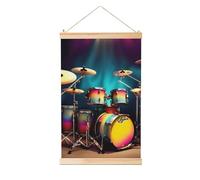 GaxfjRu Cool Drums - Póster para colgar en la pared, diseño de árbol de madera, elegante, montaje sin esfuerzo