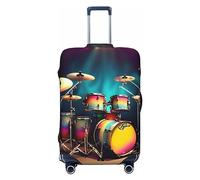 GaxfjRu Cool Drums Set - Funda protectora para maleta, lavable, antiarañazos, para equipaje de viaje, Black, M