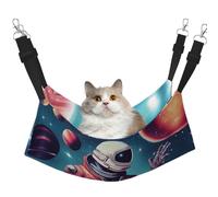 GaxfjRu Cool Man In Outer Space Galaxy - Cama ajustable para gatos, hamaca para ventana, acogedora cama de terciopelo para mascotas y descanso para gatitos