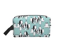 GaxfjRu Cute Penguins Impresión Viaje Cosméticos Bag Organizador Grande Bolsa de Maquillaje Mujeres para Cosméticos Artículos de tocador Accesorios, Blanco, Talla Única, Color blanco., Talla única
